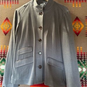 Gray Button-Up Women's Jacket